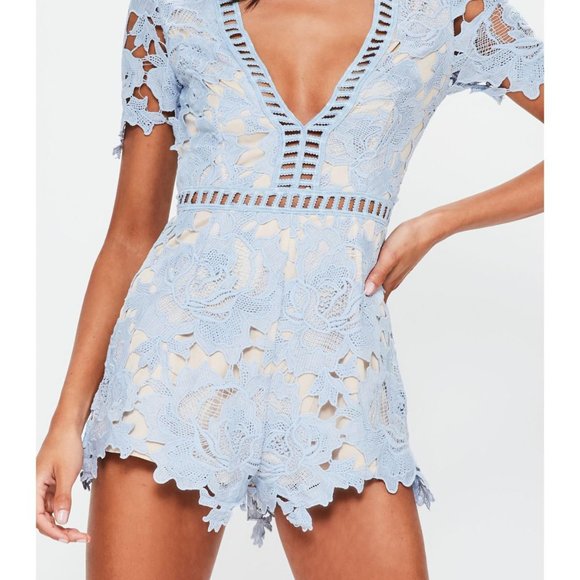 Missguided Pants - MISSGUIDED - BRAND NEW Baby Blue Romper